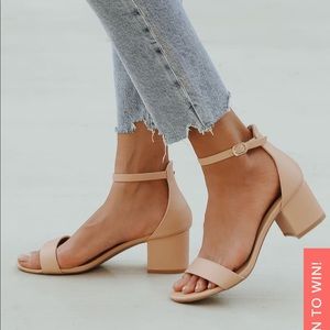 Lulu’s Harper Almond Ankle Strap Heels